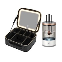 Maletín Organizador Profesional + Lavador De Brochas